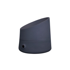 Vaso Decor Brota Copo de Leite Preto Basalto