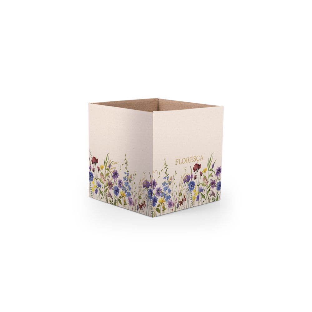Cachepot Floral Atlanta Quadrado Florescer