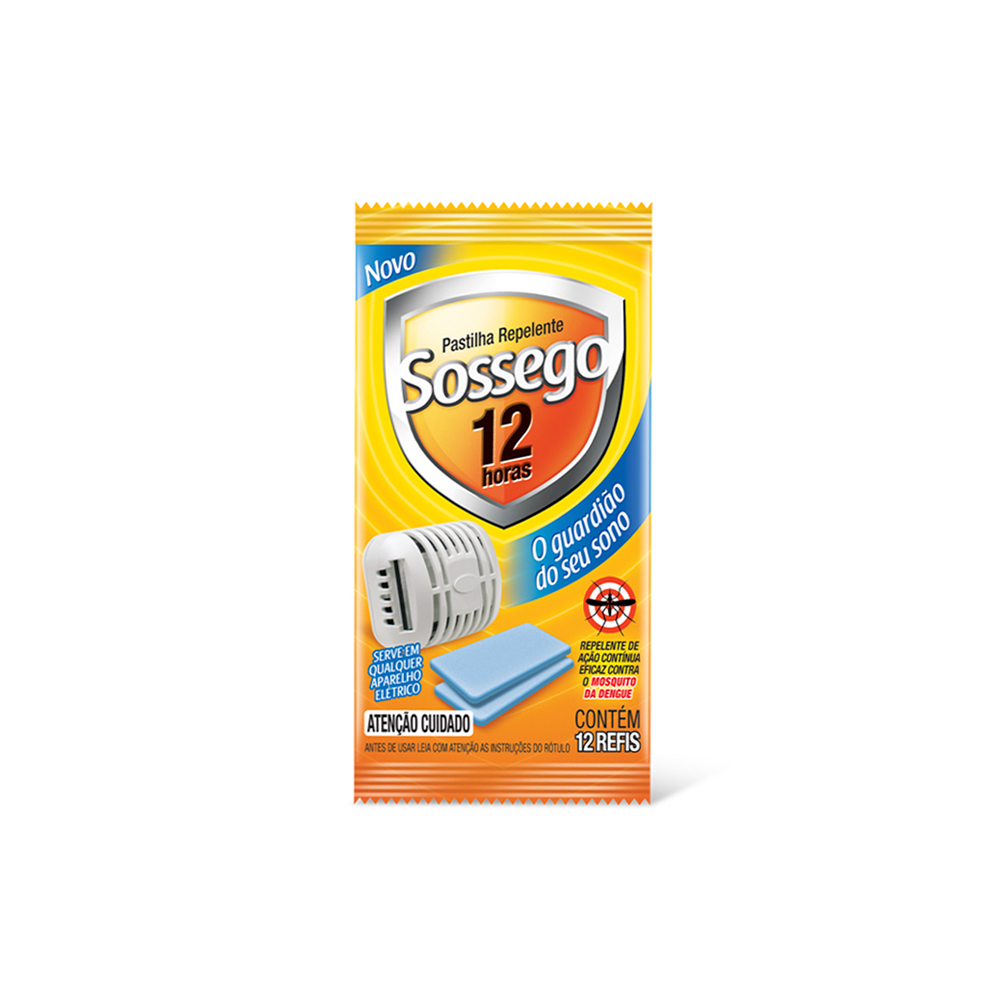 Pastilha Repelente Sossego 12 Horas com 12 Un