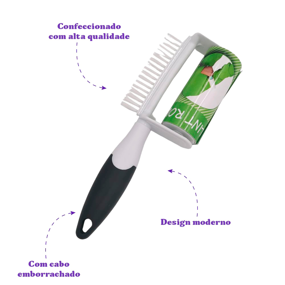 Escova Tira Pelos Savana 2 em 1 para Cães e Gatos