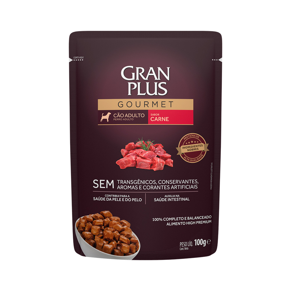 Ração GranPlus Gourmet para Cães Adultos de Porte Mini Sabor Ovelha e Arroz