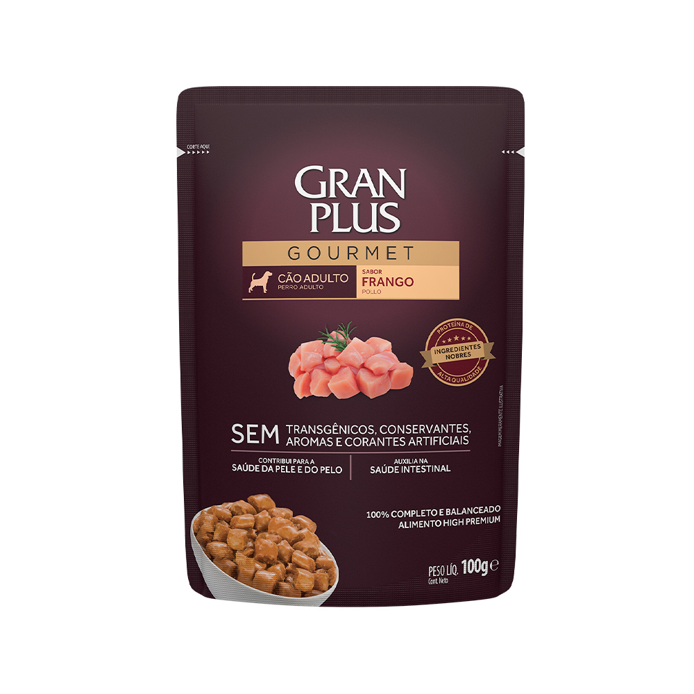 Ração GranPlus Gourmet para Cães Adultos de Médio e Grande Porte Sabor Ovelha e Arroz