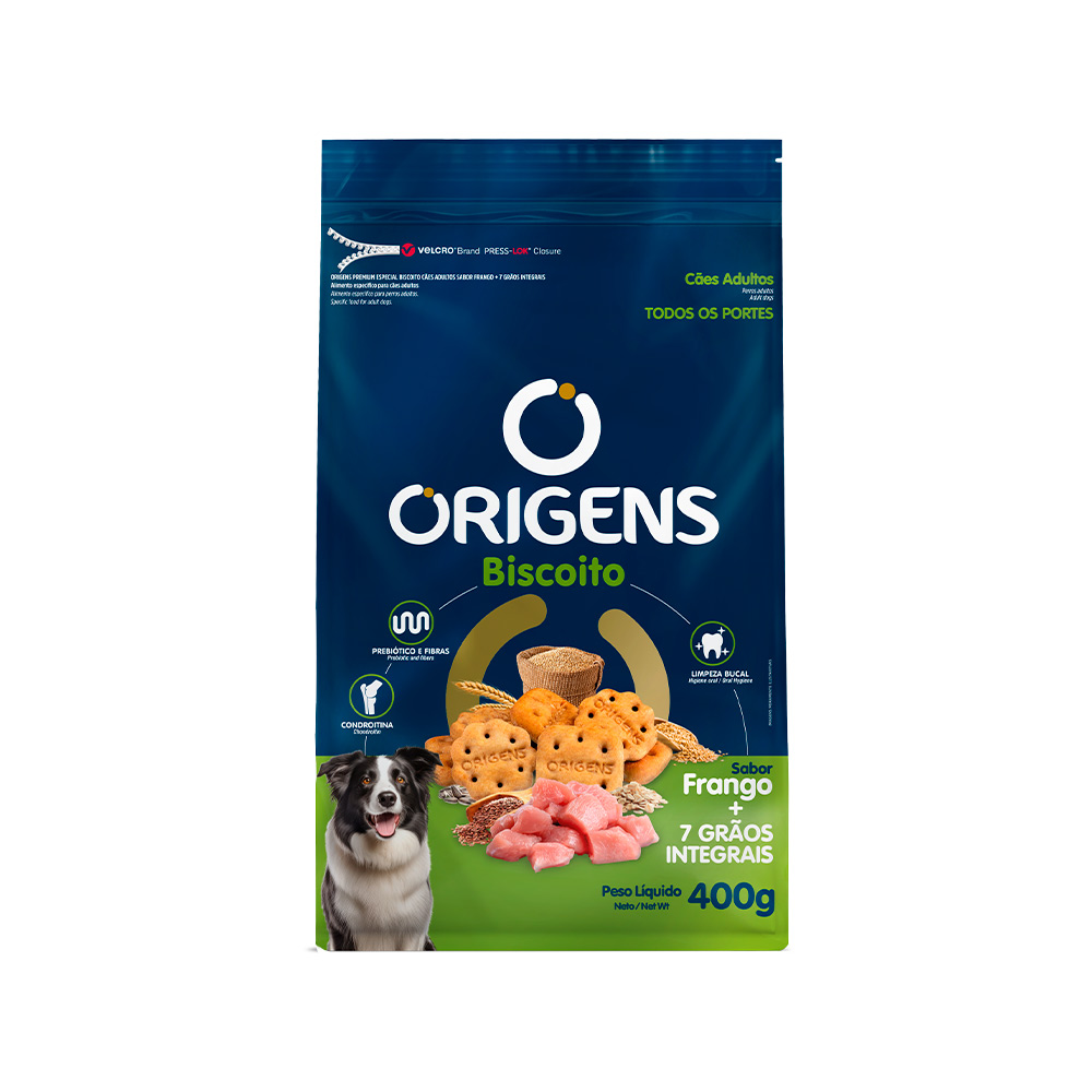 Ração Origens Energy para Cães Adultos Sabor Frango e Cereais 15 kg
