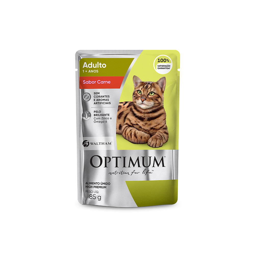 Ração Optimum para Gatos Adultos 1+ anos sabor Frango